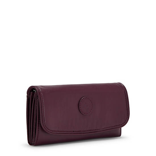 Kipling Money Land Metallic Snap Portefeuille Bordeaux | België 1429NW